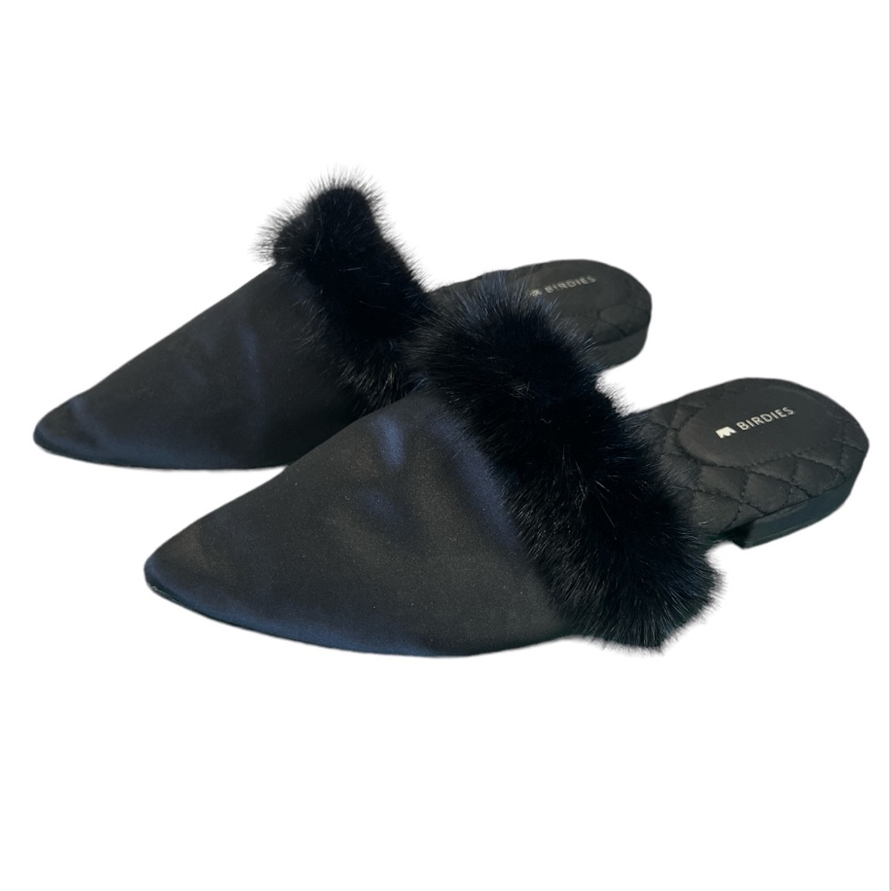 Birdies The Dove Slipper in Onyx Black